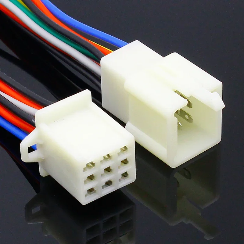 1 Kit 9 Pin Way  Electrical Wire Connector Plug Set auto connectors with cable/total length 21CM