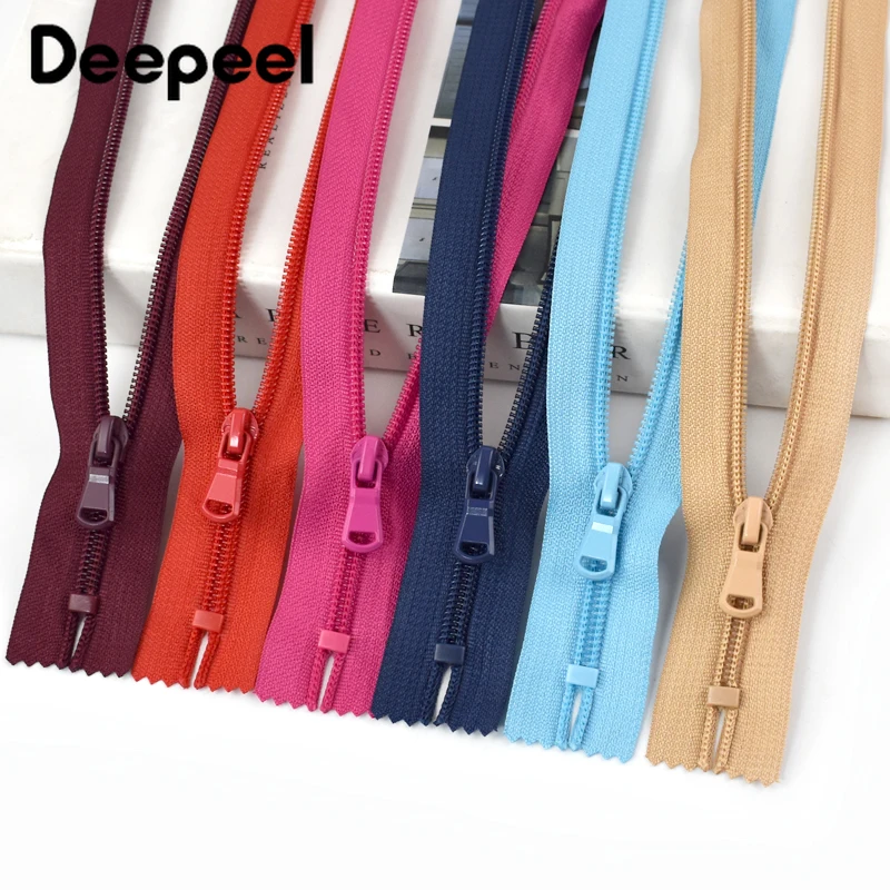 2/5 adet Deepeel 5 #15-30cm naylon fermuar konfeksiyon Close-end dekoratif fermuarlar dikiş ceket çanta fermuarlar tamir takımları aksesuarlar için