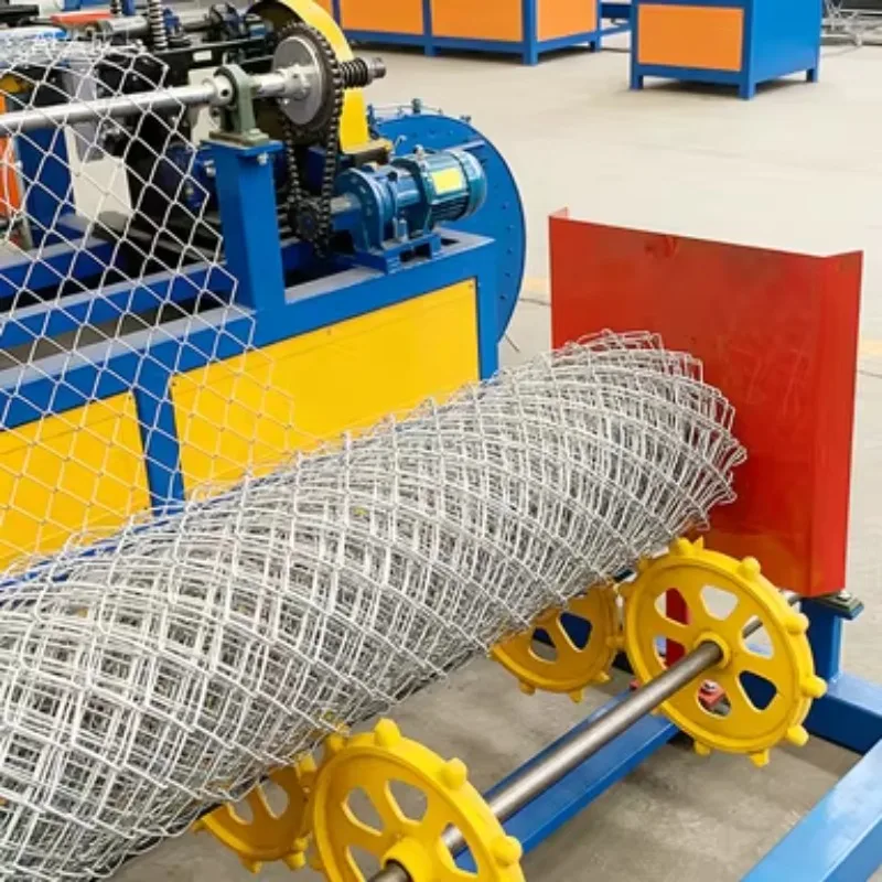 Fully Automatic Chain Link Fence Machine Wire Mesh Knitting Machine Continuous Working For Mass Production
