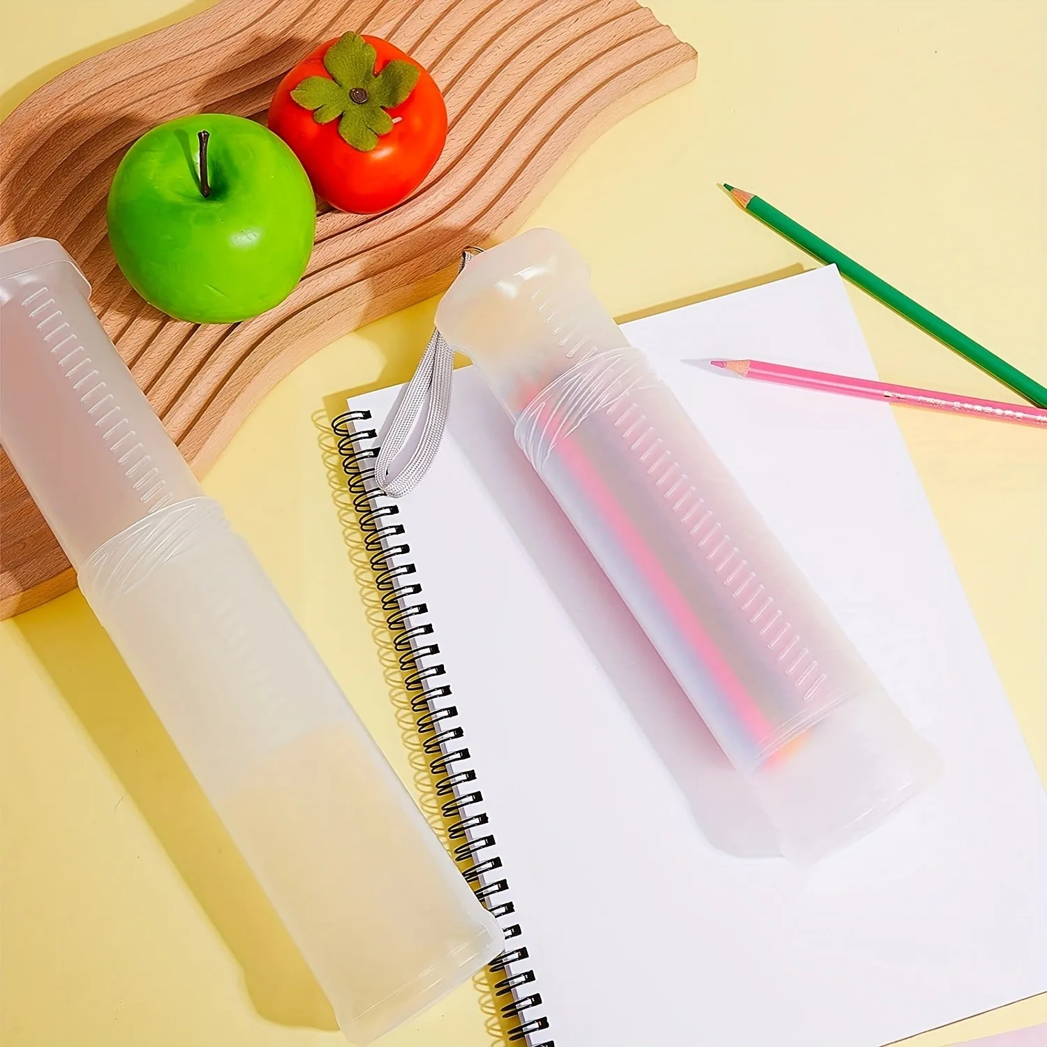 2pcs Expandable Plastic Brush Case Transparent Long Brush Holder Tube Storage Brush Organizer Pencil Watercolor Pen Container Pa image 6