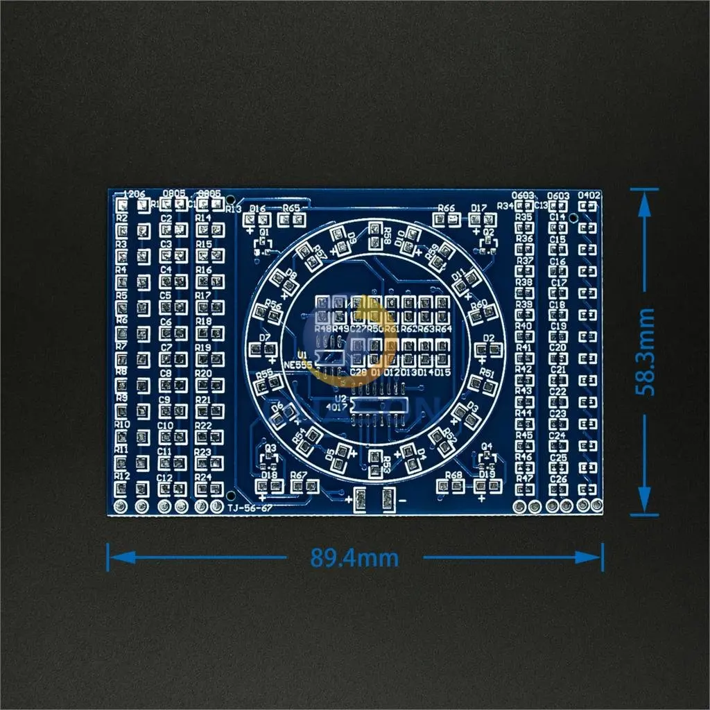 DIY CD4017 Rotating LED SMD NE555 Soldering Practice Board DIY Kit Fanny Skill Training Electronic Suit