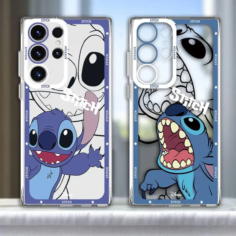 Disney Stitch Naughty Koala phone cases for Samsung Galaxy S24 S23 Plus FE S22 S20 S21 Ultra G71 G32 G52 X3 Clear fundas cover