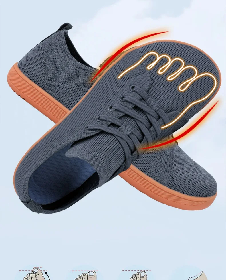 Unisex breite Barfußschuhe für Männer und Frauen, Outdoor-Trailrunning, minimalistische Wanderschuhe, leicht und atmungsaktiv – Detail 1