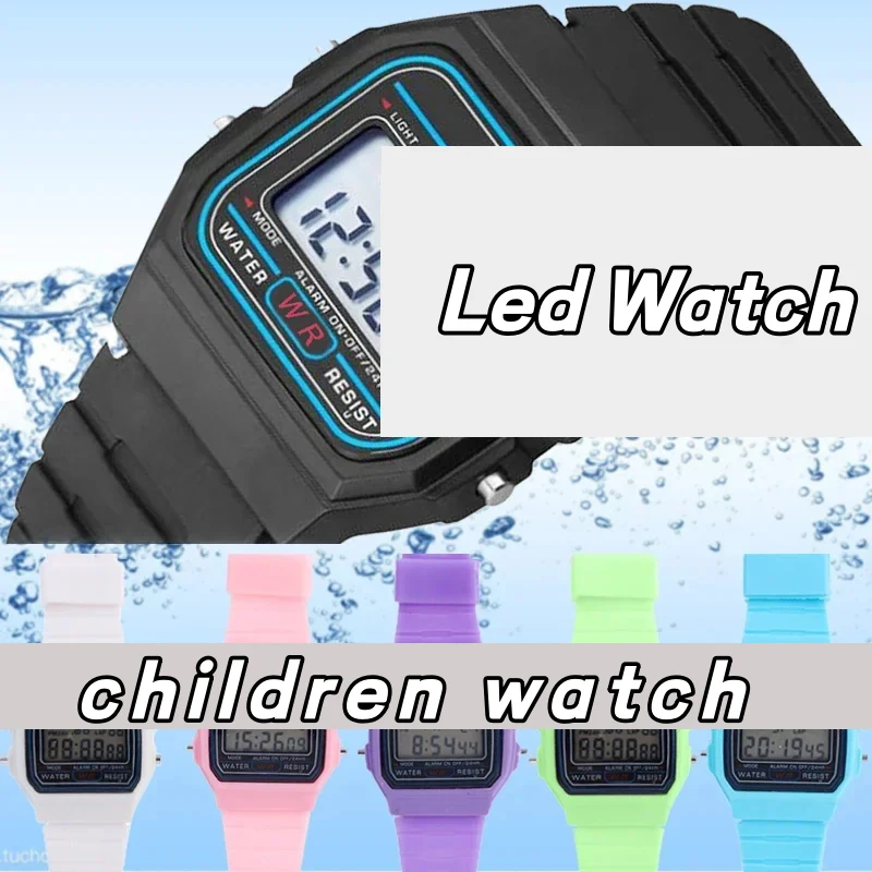 Fashion Luxury Brand Children Watch Silicone Sports LED Electronic Multifunction Kids Digital Watches Colorful Men Women Clock