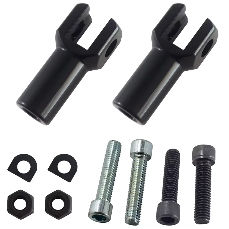 

YUNTANMT Black Passenger Foot Peg Support Mount Clevis Kit Compatible With Harley Softail 2000-2006