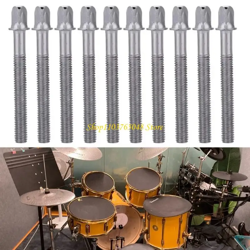 R53E Set of 30 Metal Drum Screws Drum Hardware Component Musical Instrument Screws Suitable for Percussion Instruments