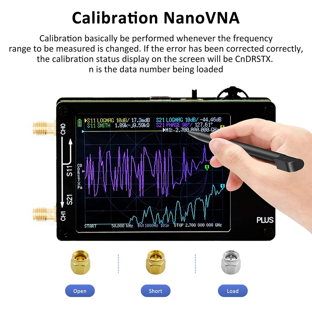 /50KHz-2.7GHz /Vector /Network Analyzer Portable VNA Antenna Tester HF VHF UHF With For SMA Calibration Kit For RF Measurement T