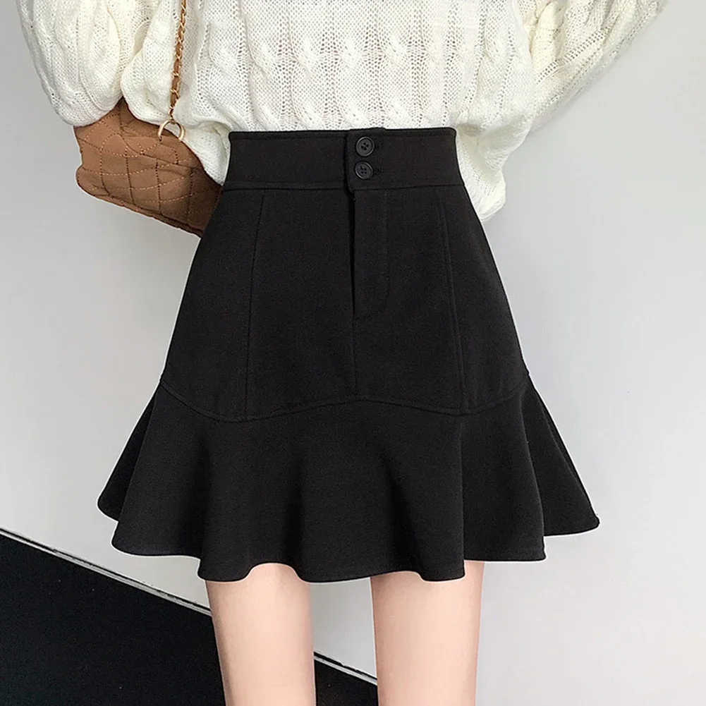 

Sexy Solid Color Skirt Basic Style Skirt Simple Casual Skirt XL Fashion Versatile Skirt All Seasons Casual Style