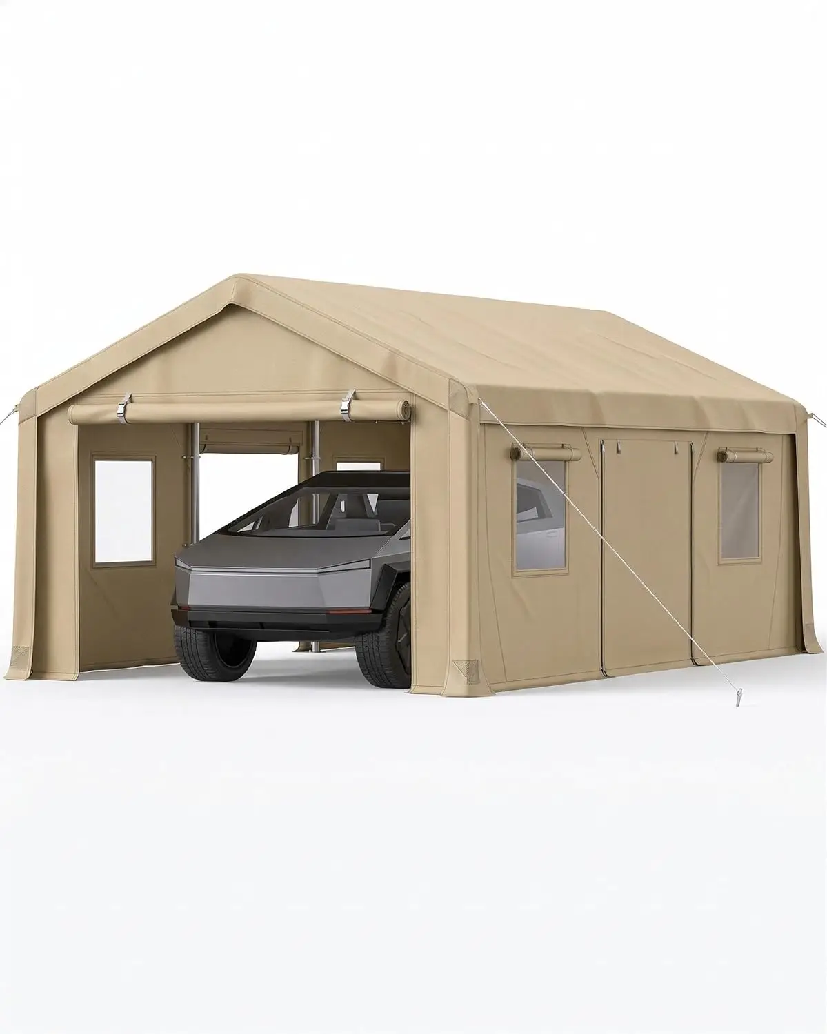 13x20 Heavy Duty Carport Shelter with Removable Sidewalls & Windows, Waterproof Portable Garage Canopy for Trucks, Customized