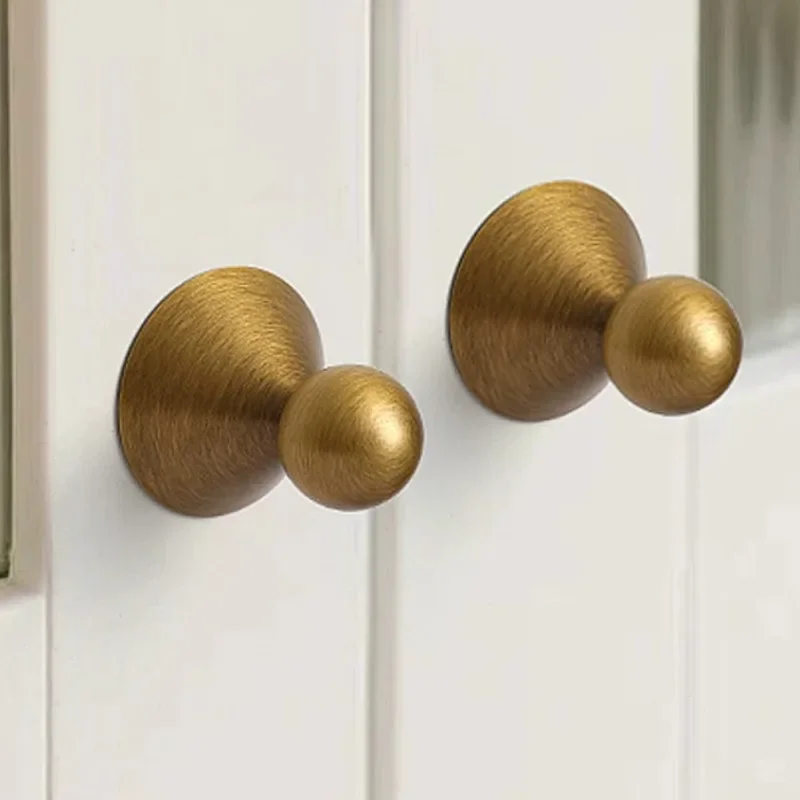 Brass Cabinet Door Drawer Knobs Simple Clothing Cabinet Pulls Bedroom Kitchen Door Handles Sunny Doll Furniture Hardware Handles