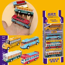 High simulation 1:64 alloy pull back bus set model,off-road car toys,children's toy gifts,wholesale