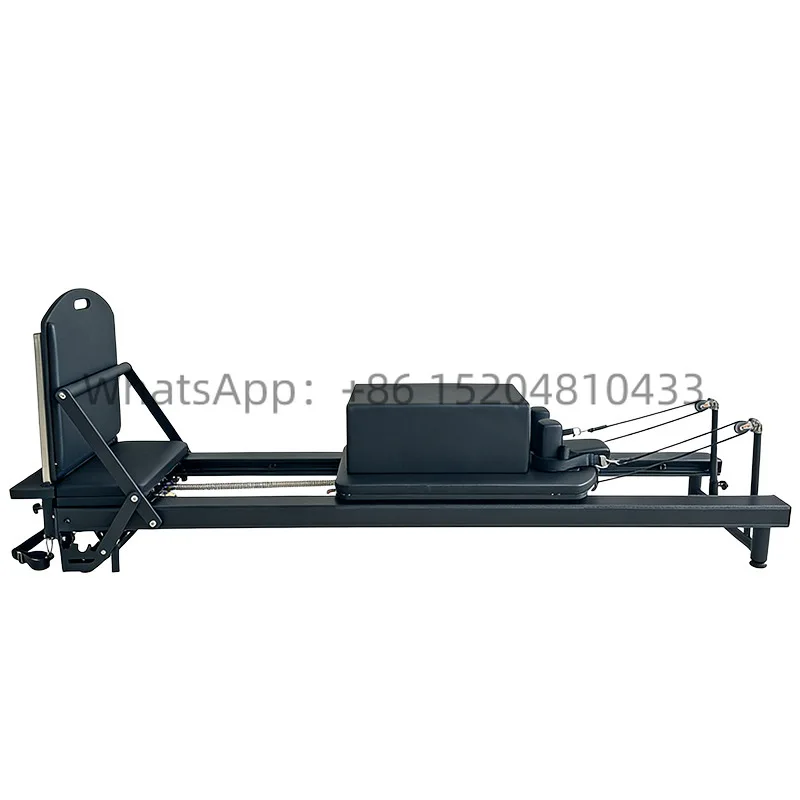 Aluminum Alloy Pilates Reformer with Full Track, Foldable Home Pilates Bed Fitness Equipment