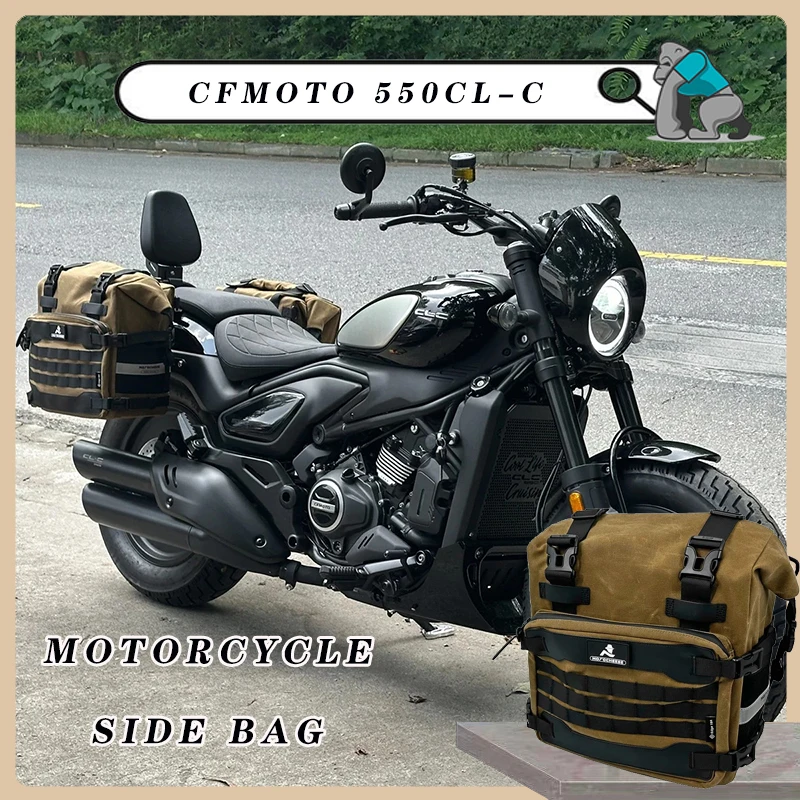 Motorcycle Tail Bag Travel Luggage Side Bags Moto Rack Trunk Back Seat Bag with Shoulder Straps Backpack For  CFMOTO 550CL-C