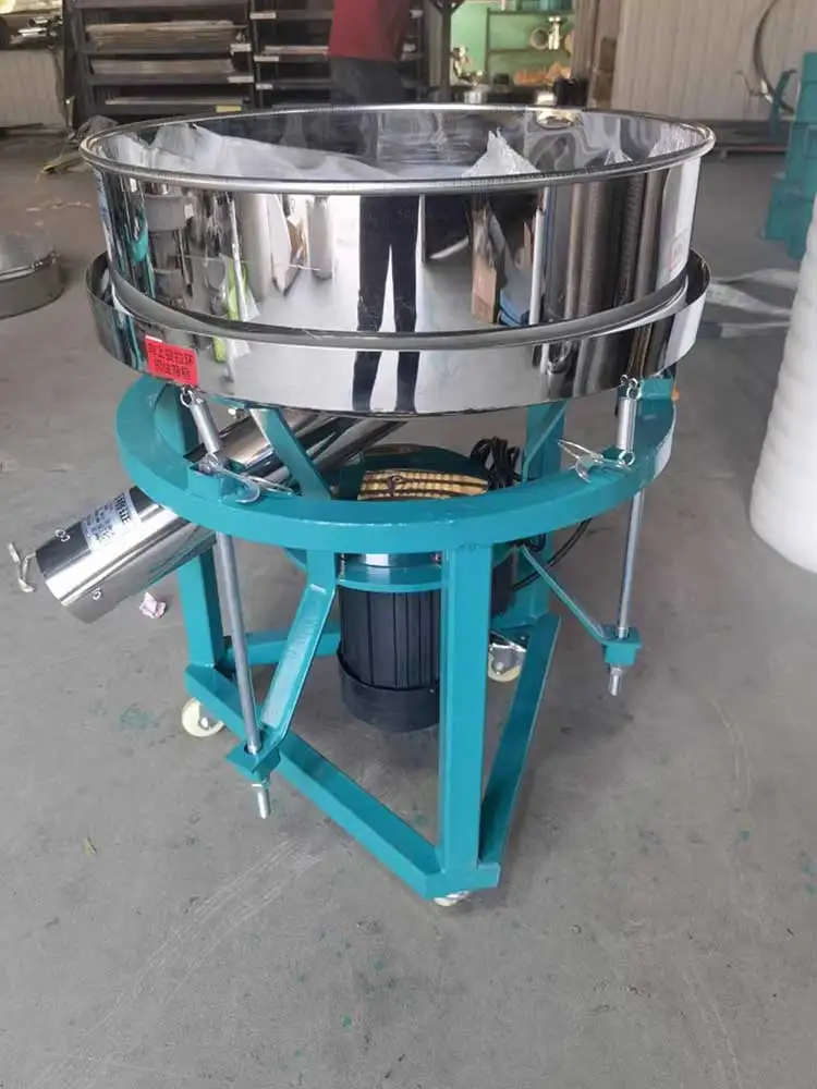 Vibrating Sieving Machine Powder Vibrating Sieve Food Rotary Electric Sieve Stainless Steel Flour Sieving Machine 750W 50CM