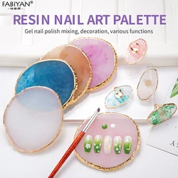 Resin Nail Palette  Mixing Nail Gel Polish Cream Foundation Display False Nail Tips Showing Shelf Tools