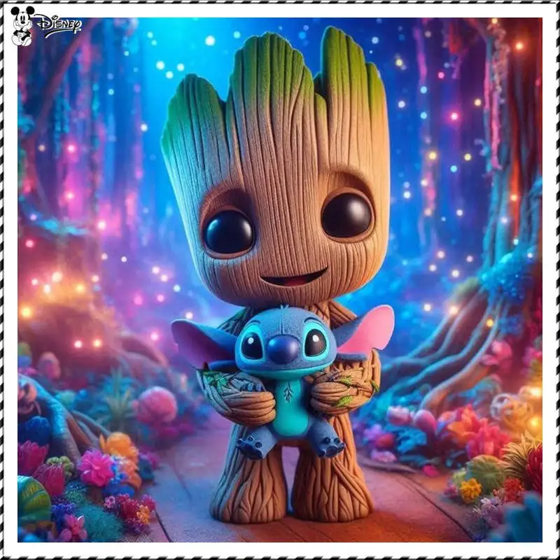 

(Магазин Diamond Daydreams) Набор для алмазной вышивки Disney Groot Stitch, мультяшный дизайн, для декора стен, спальни, ручная работа, подарок