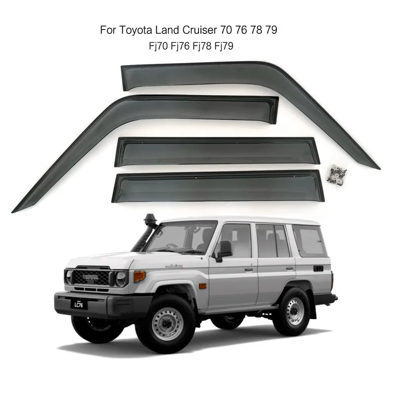 

Specially used for Toyota Land Cruiser LC76 78 79 rain and shine shield injection molding thickened J70 Fj79 window rain eyebrow