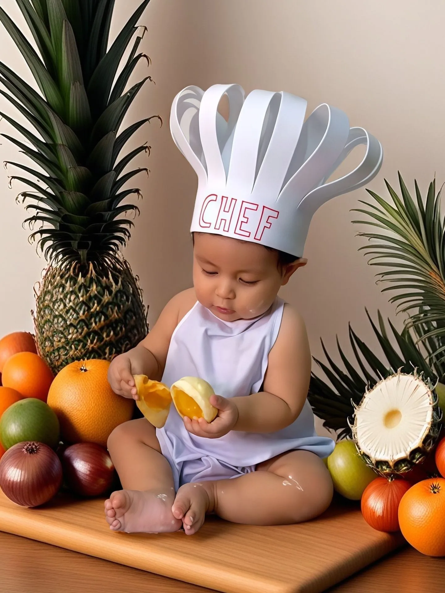 

❤️ Одежда для фотосессии новорожденных, белая шляпа + фартук, 2 шт./компл., студийный реквизит для детской фотосессии, аксессуары, одежда для повара, наряды для фотосъемки