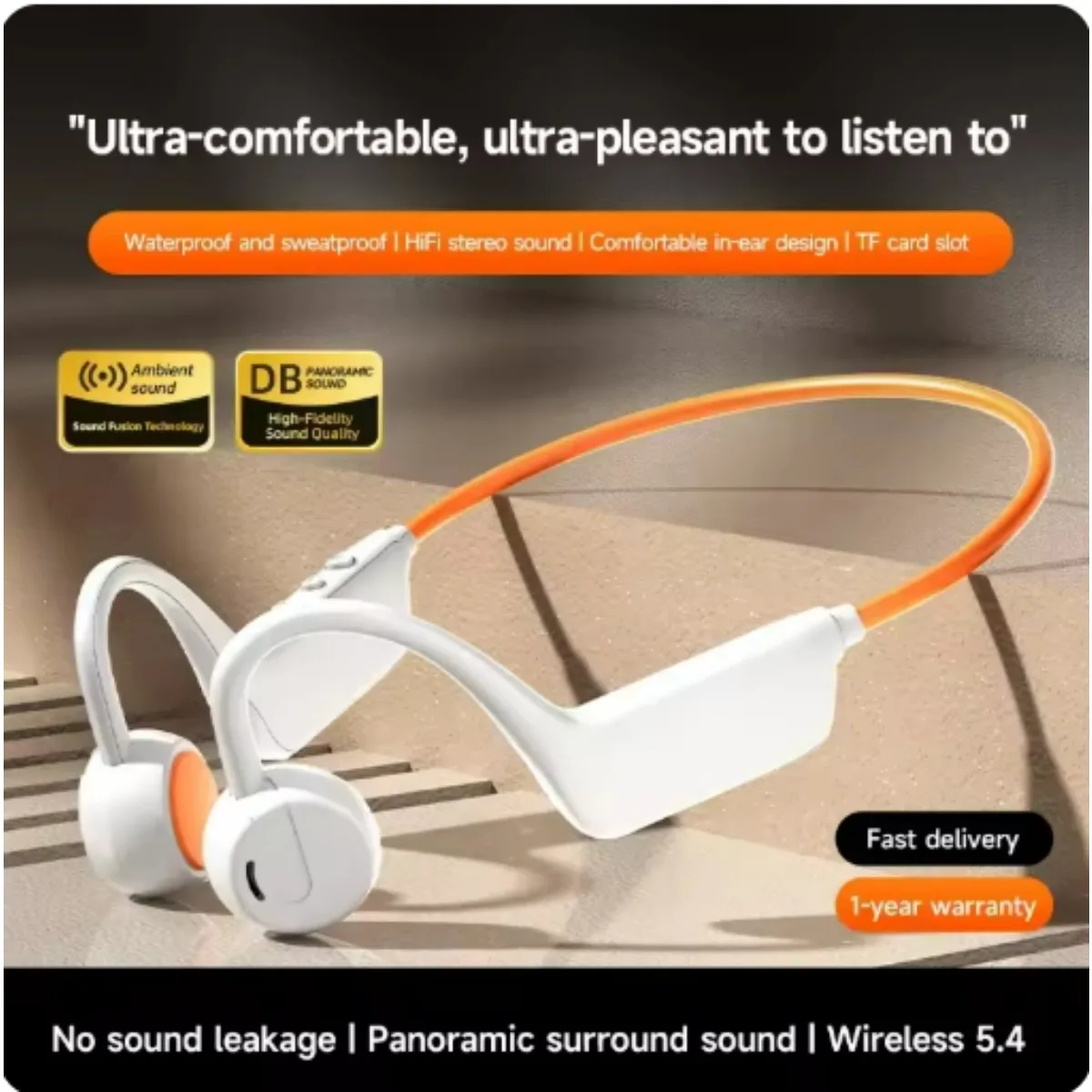 2027 QCY Bone Conduction Headset Wireless Swimming Sports Headphone IPX8 Bluetooth 5.4 With Mic Waterproof Exercise Fitness New