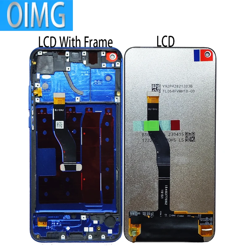 For Honor View 20 LCD Display Original With Frame V20 Touch Screen Models PCT AL10 TL10 L29 Panel Digitizer Replacement Parts