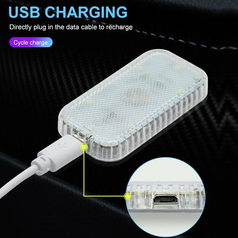 Automotive Interior LED Wiring Free Lighting, Car Reading Light, Touch Sensing, Trunk Foot Atmosphere Surround Light