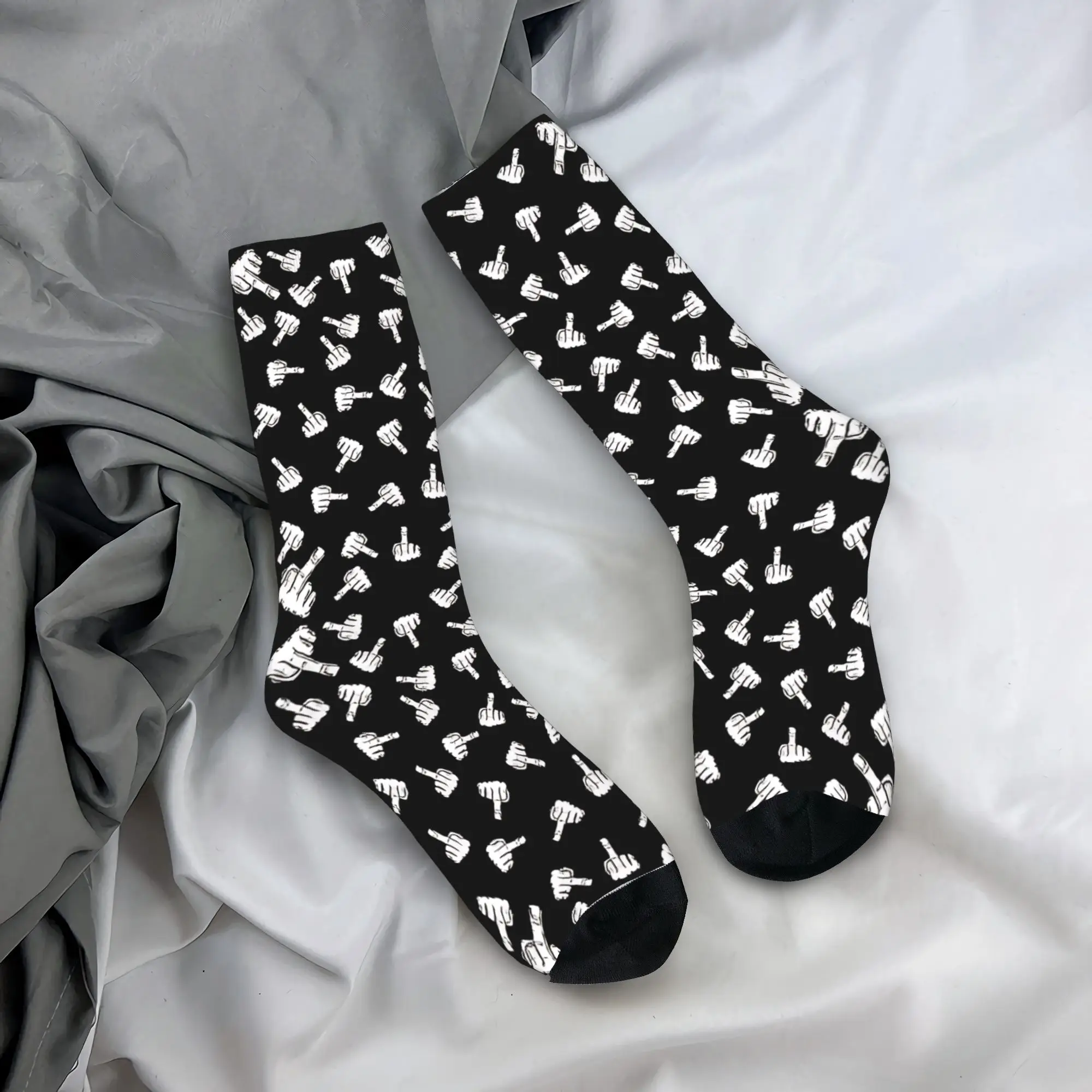 Funny Finger Art Socks Autumn  Stockings Funny Men Breathable Socks Design Running Sports Anti Slip Socks