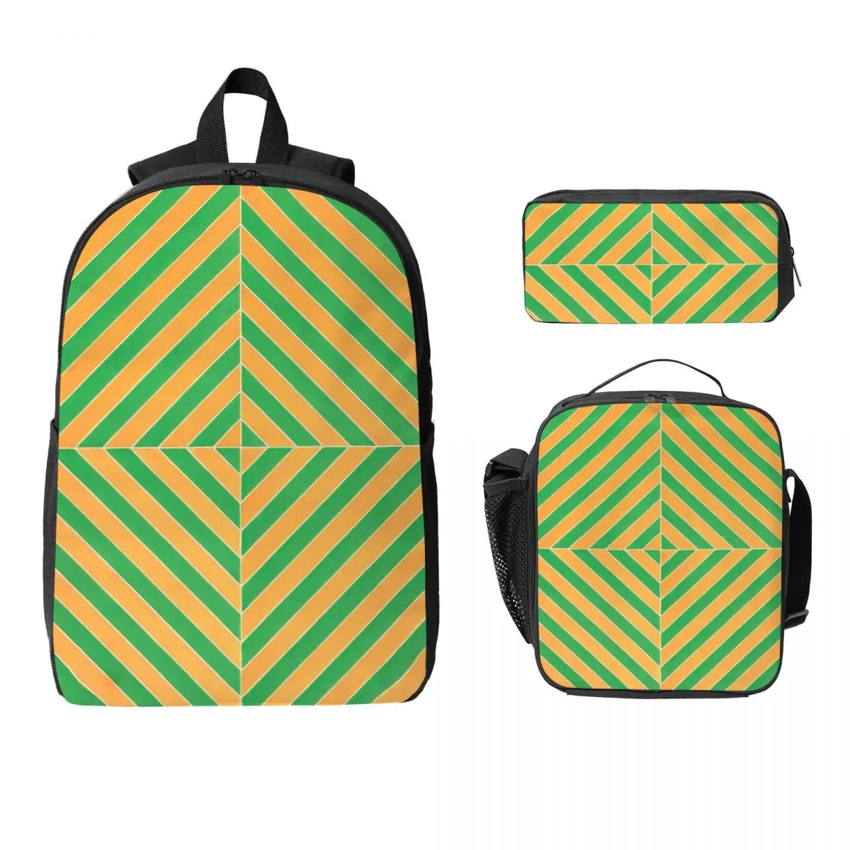 

Frank Stella - Fez Backpack Student Boys Girls BookBag School Bag Laptop Shoulder Bags 3ps Insulated Lunch Bag Pencil Case