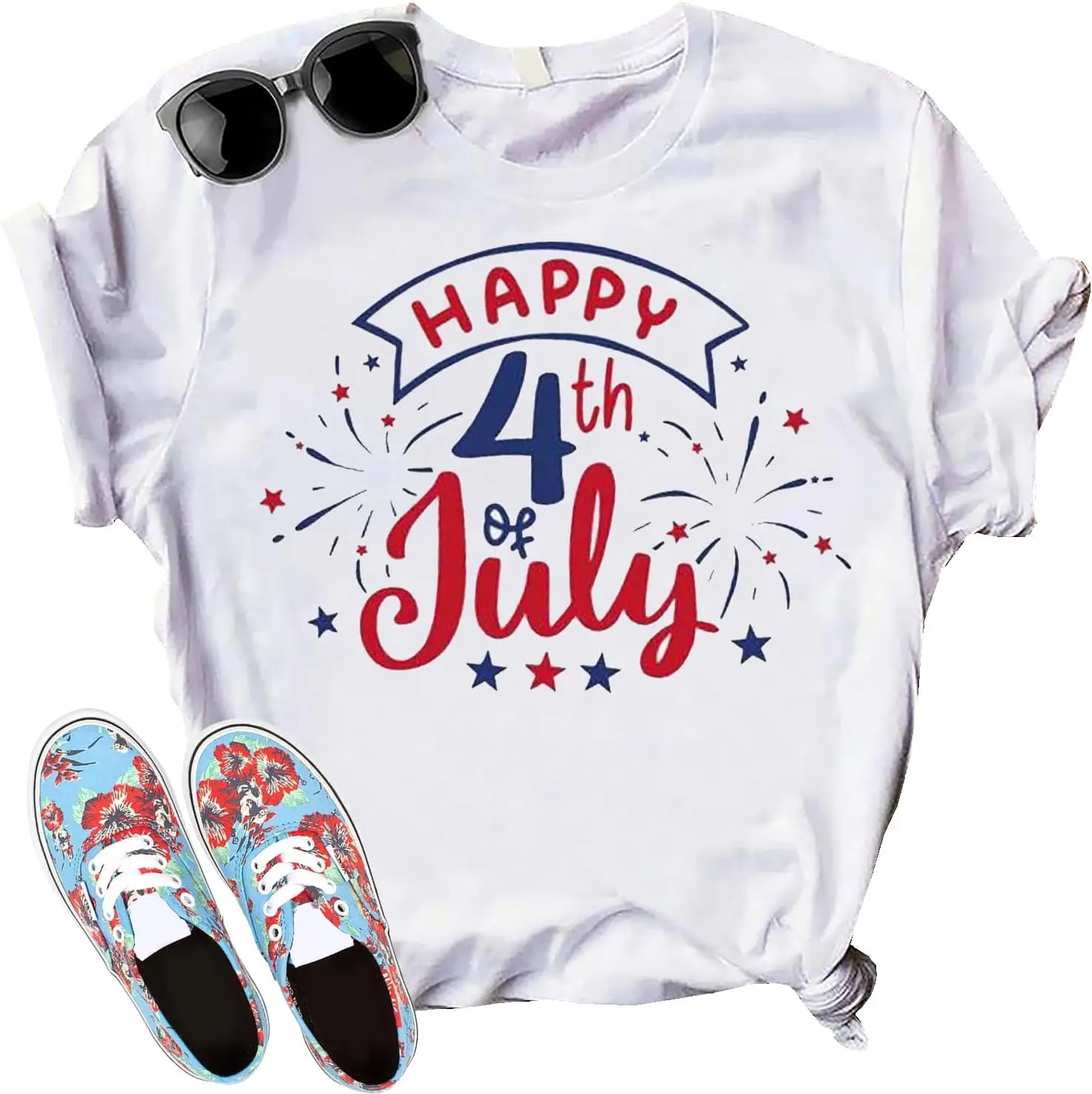 Happy 4th of July T-Shirt, Independence Day Shirt, USA Shirt, Memorial Day Shirt, Patriot Shirt Multicoloured