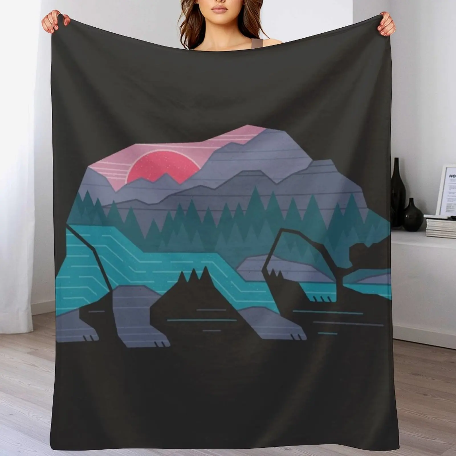 

Bear Country Throw Blanket Winter beds Flannels Blankets