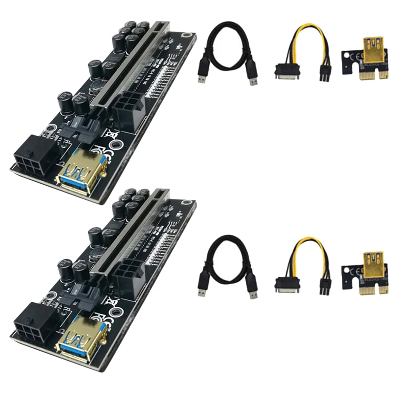 V011 PRO PCI-E 1X To 16X USB3.0 60Cm Graphics Riser Card With 10 Solid Capacitors For Bitcoin GPU Mining