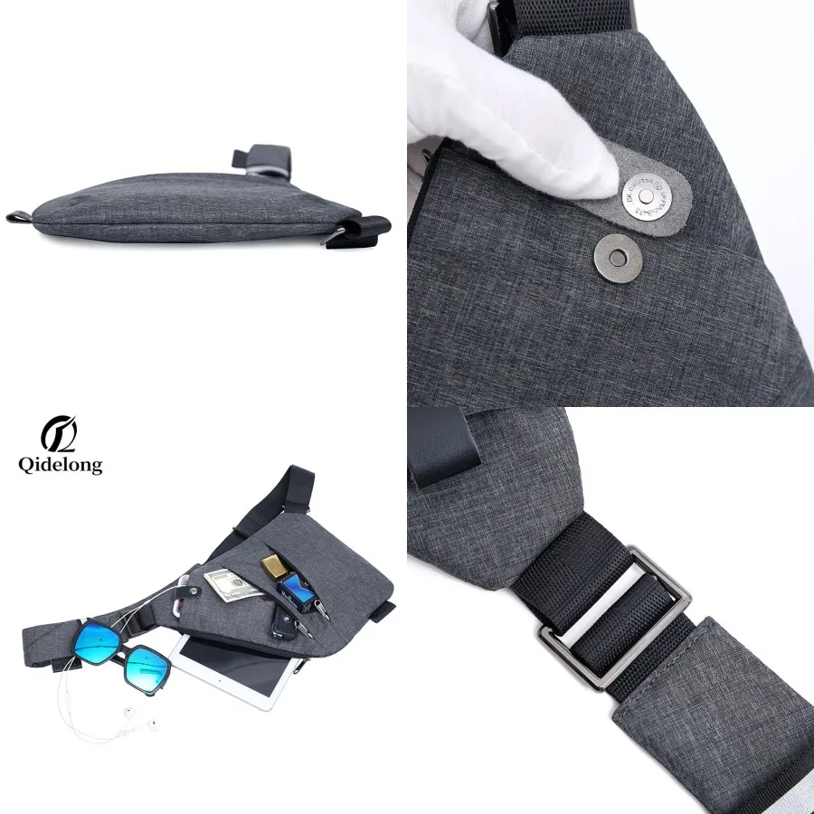 

【New Arrival】Anti-Theft Crossbody Sling Bag With Multiple Pockets For Men Water Resistant