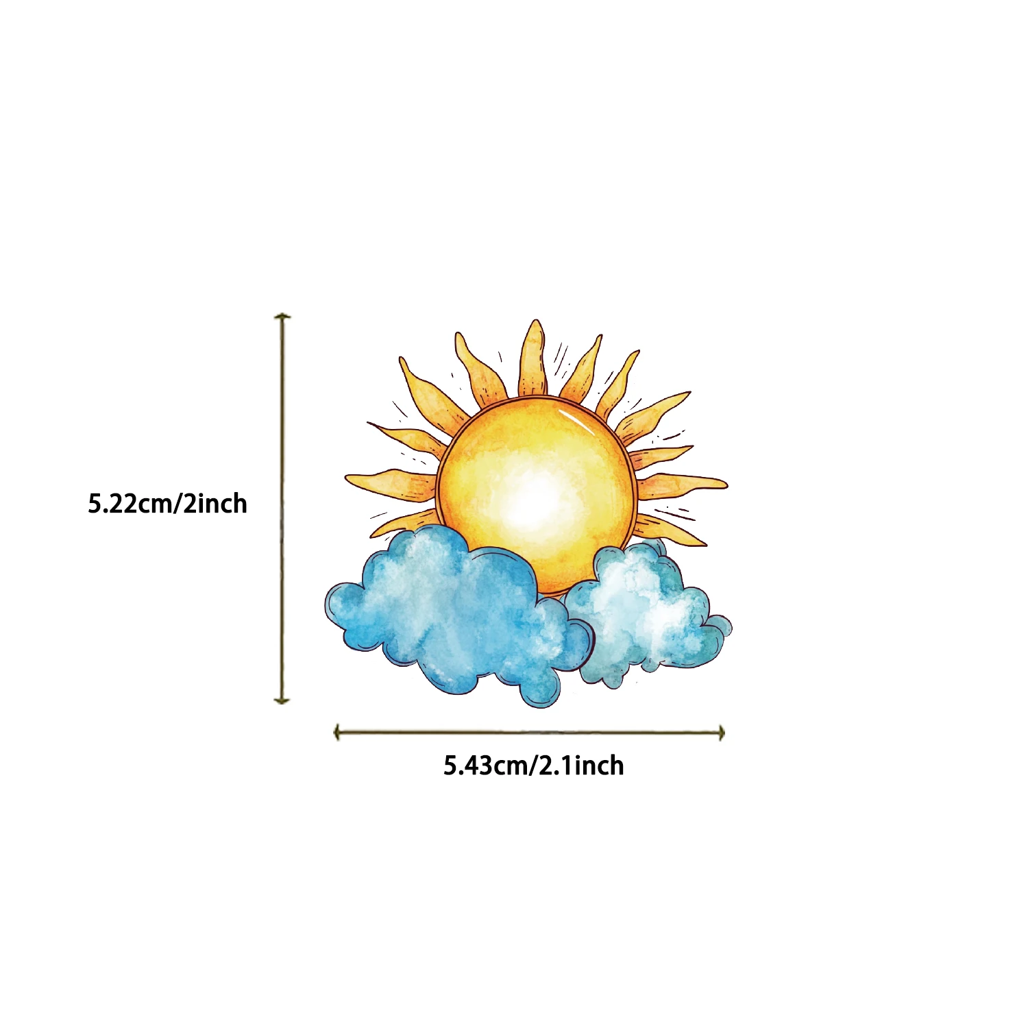 50 stuks aquarel weer transparante stickers esthetische natuurlijke stickers kawaii diy telefoon stationaire PET DIY sticker