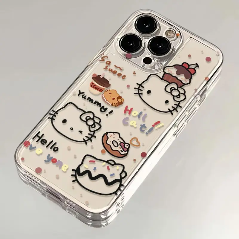 Neue Cartoon Hallo Kitty Handy hülle für Samsung S24 S23 S22 S21 S20 S10 Fe Note20 Note10 plus Ultra Lite 5g klare weiche TPU-Abdeckung