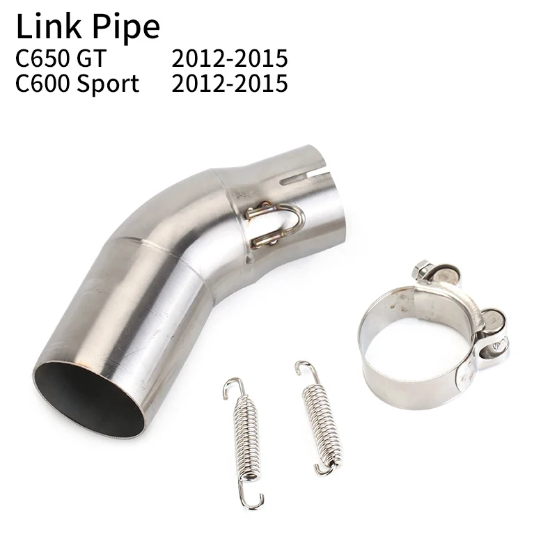 Slip-On Exhaust Mid Link Pipe 51mm Stainless Steel for BMW C600 Sport C650GT 2012-2021 New