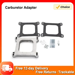 1inch Aluminum Carb Carburetor Spacer W/ 3/8inch Vacuum Tube Replacement for Chevy Ford Mopar Holley Carburetor Adapter