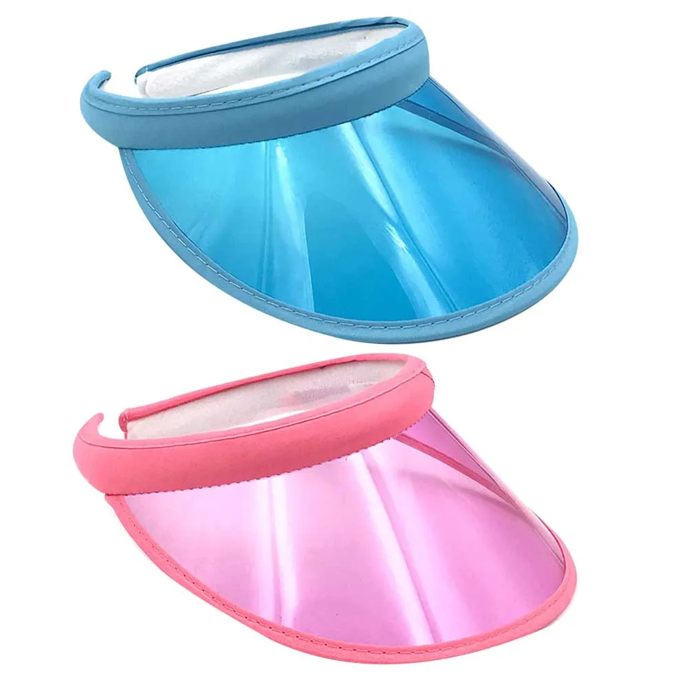 

2Pcs Sun Visor Hat Empty Outdoor Fashion UV Protection Ladies Cap Women Men Gardening Hiking Boating