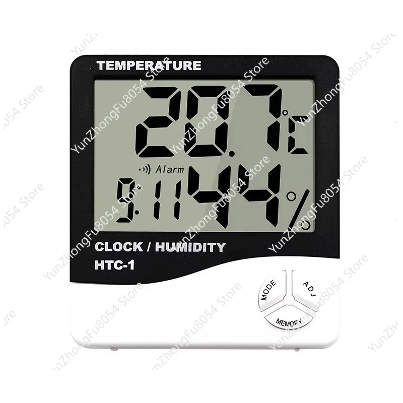 HTC-1 Digital Temperature and Humidity Monitor Hygrometer Clock Alarm/Alarm Clock Calendar HTC-1