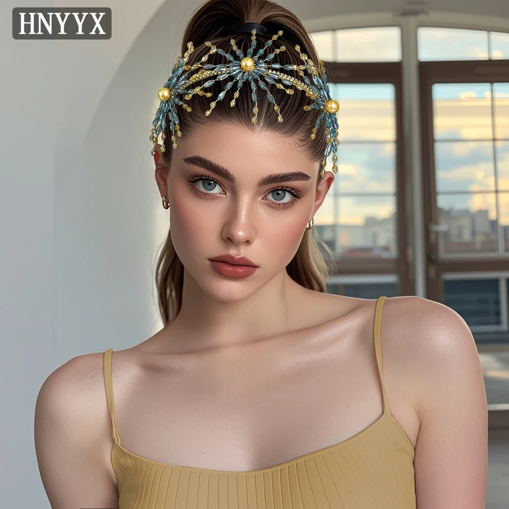 

YouLaPan Exquisite Bridal Wedding Headbands Handmade Bead Weaving Snowflake Fashion Ladies Banquet Dance Hair Accessories YXA299