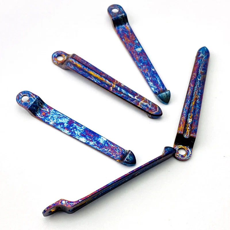 6 Colors CNC Titanium Alloy Custom Made Pocket Knife Back Clip Pocket Clamp For Chris Reeve Large Small Sebenza Umnumzaan Knives