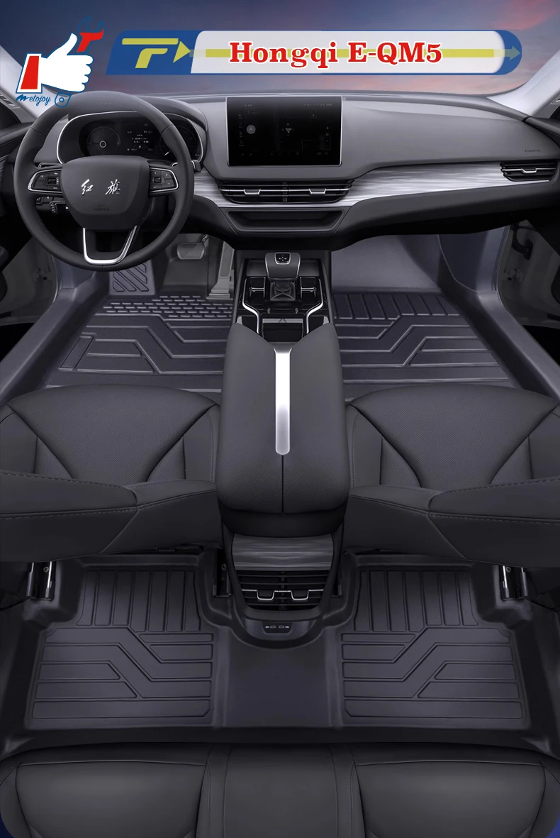 

Left-hand Drive Car Floor Mat For Hongqi E-QM5 2024 Full-Surrounded Foot Mat Mat Floor Liner Floor Carpet Water-proof Mat