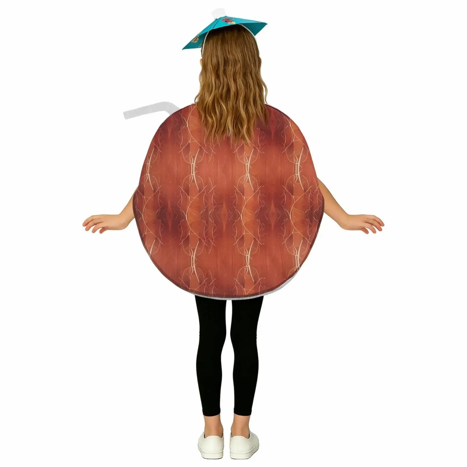 Coconut Drink Children Cosplay Costume with Hat 3D Fruit Tunic for Halloween Stage or Photo Session view 2