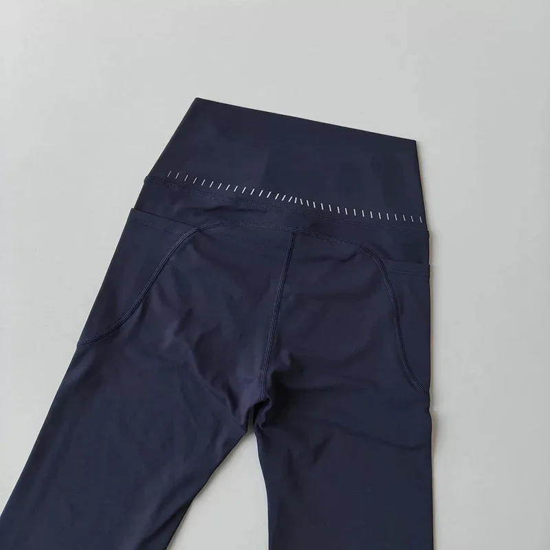 Hochgeschnittene Yoga-Hose für Damen, Mikro-Stretch, Fitness, Gym, Laufen, Po-Formend, Hüftliftend, Schlankmachende Leggings – Detail 21