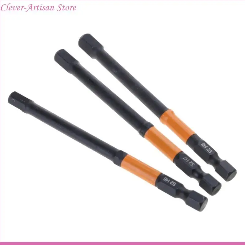 E06B 10pcs 1/4 "مفاتيح حفر رأس تؤثر على بتة بتات مجموعة طرف مغناطيسي مفك البراغي المغناطيسي بت بتات السداسي