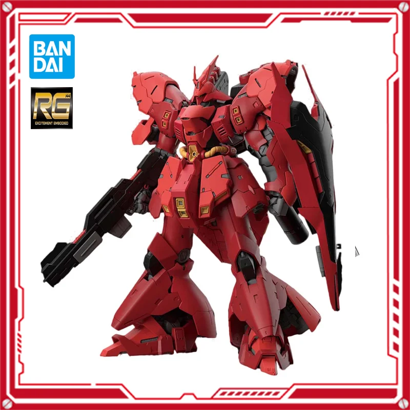 

In Stock Bandai RG 1/144 MOBILE SUIT Gundam MSN-04 Sazabi Original Model Anime Figure Model Toys Action Collection Assembly Doll