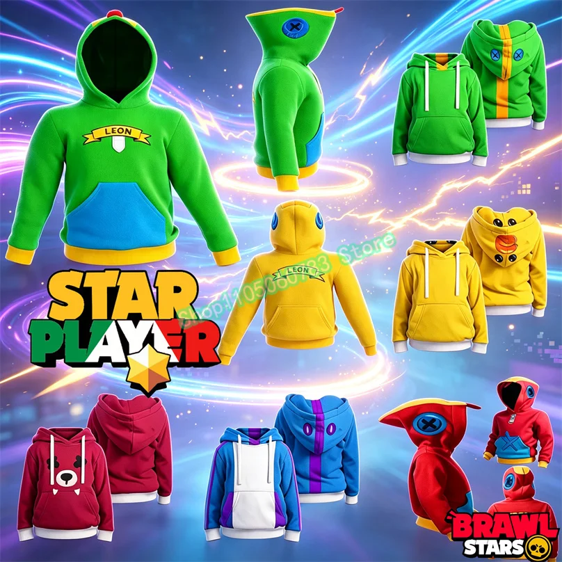 3D PRIMO MORTIS Brawings Stars and Boys Girls Fashion Crow Spike Leon Shelly T-shirt Kids Game Anime T Shirts Birthday Gift