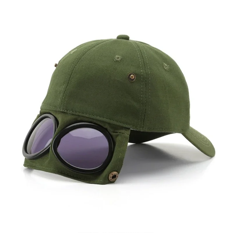 Fashion Baseball Cap, Pilot Hat Personality Glasses Cap Men's Sunglasses Visor Hats Hats for Women