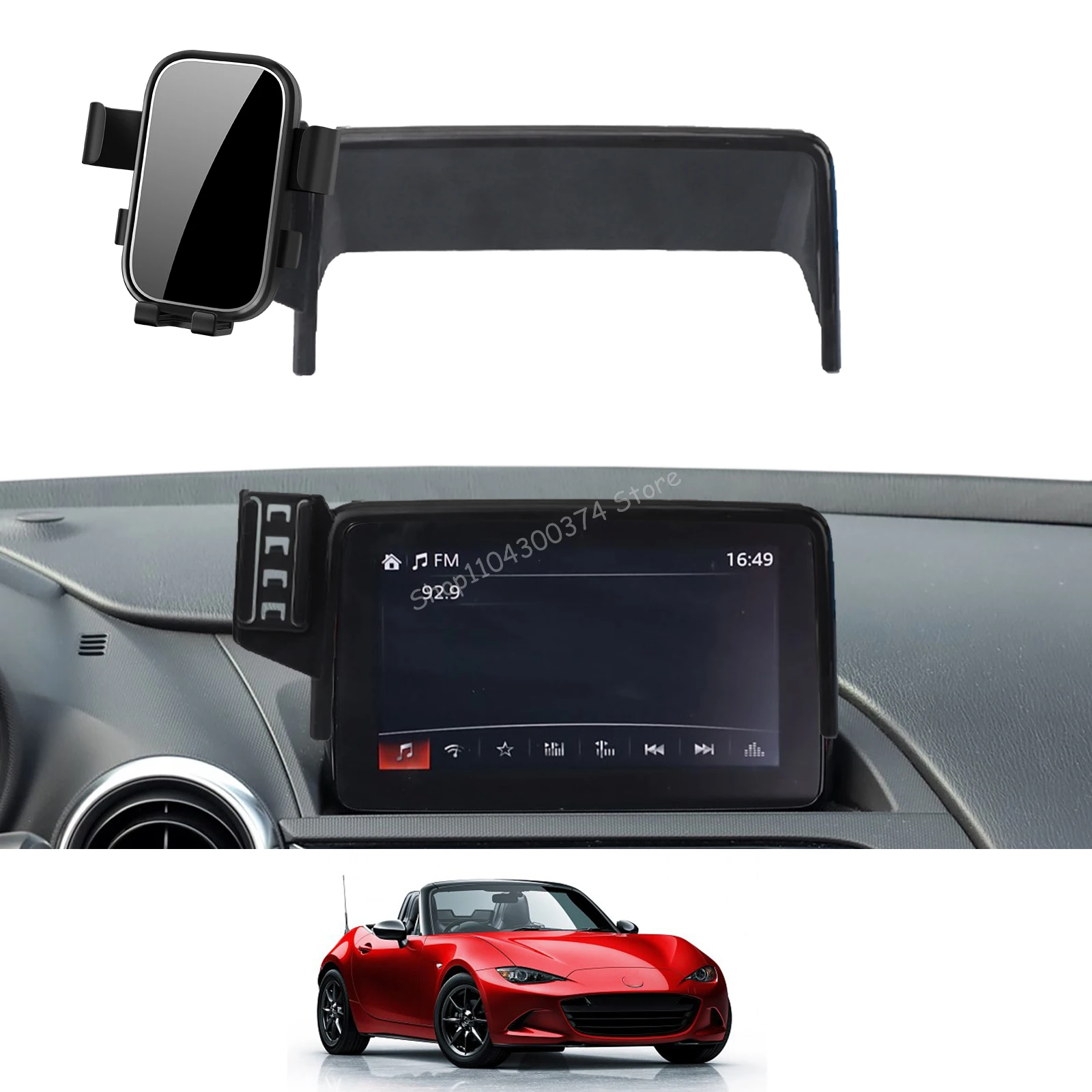 

Car Mobile Phone Holder for Mazda MX-5 2016-2023 ND MX5 Miata Roadster GPS Bracket Navigation Stand Auto Accessories