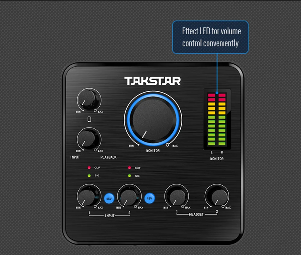 Takstar MX630 Professional Sound Card Mixer Shaking Live Equipment Mobile Phone Computer USB External Multi-function Sound Board