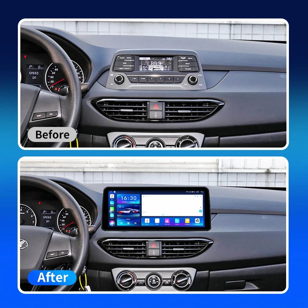 EKIY 12.3 inch Android Car Stereo For Hyundai Elantra 2017 - 2022 Multimedia Video Player 2Din DVD Antoradio Carplay Navigation