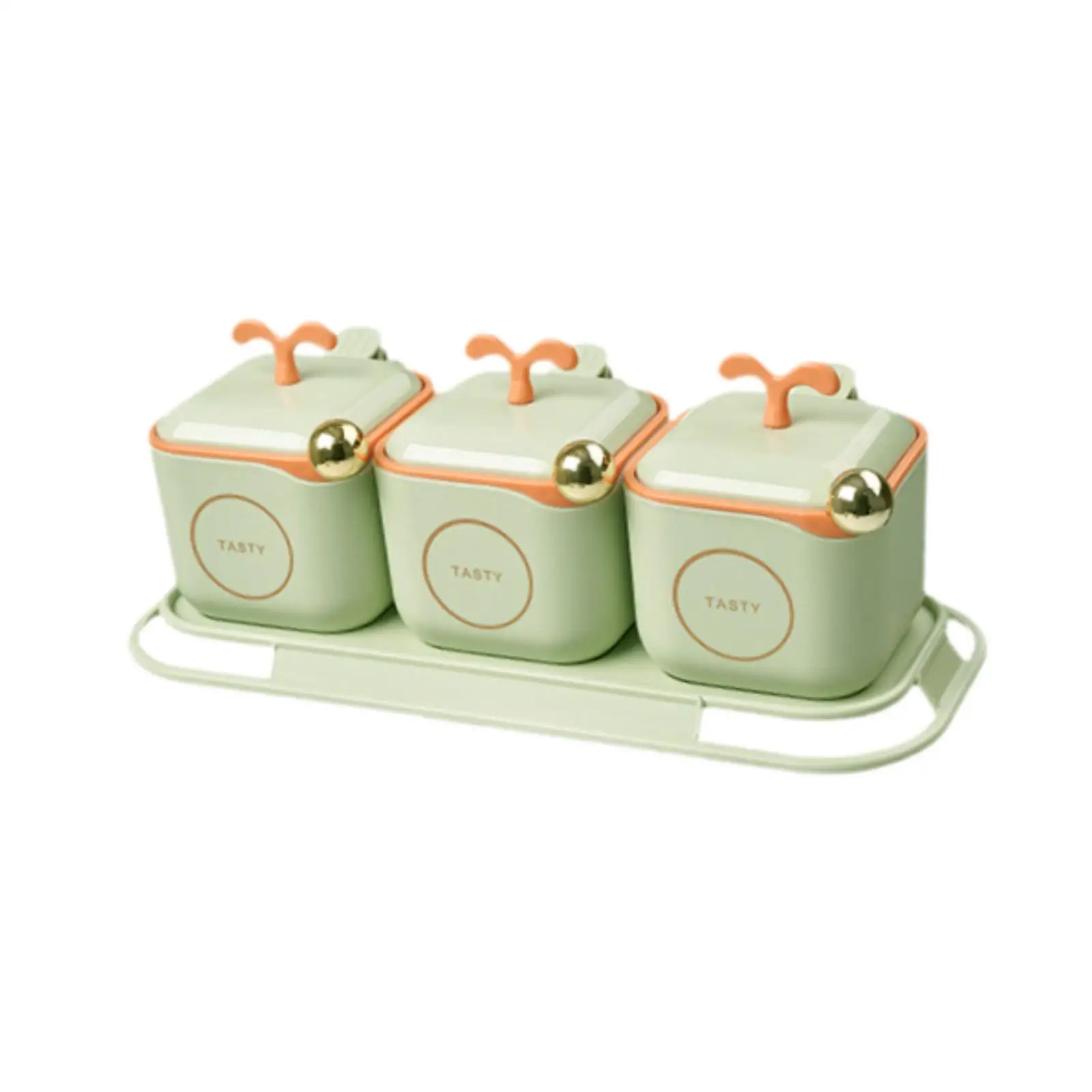 Condiment Jar Set Multipurpose Spice Rack Organizer Household Seasoning Containers for Kitchen Storage
